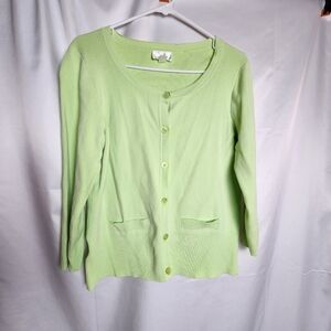 Woman Green Cardigan